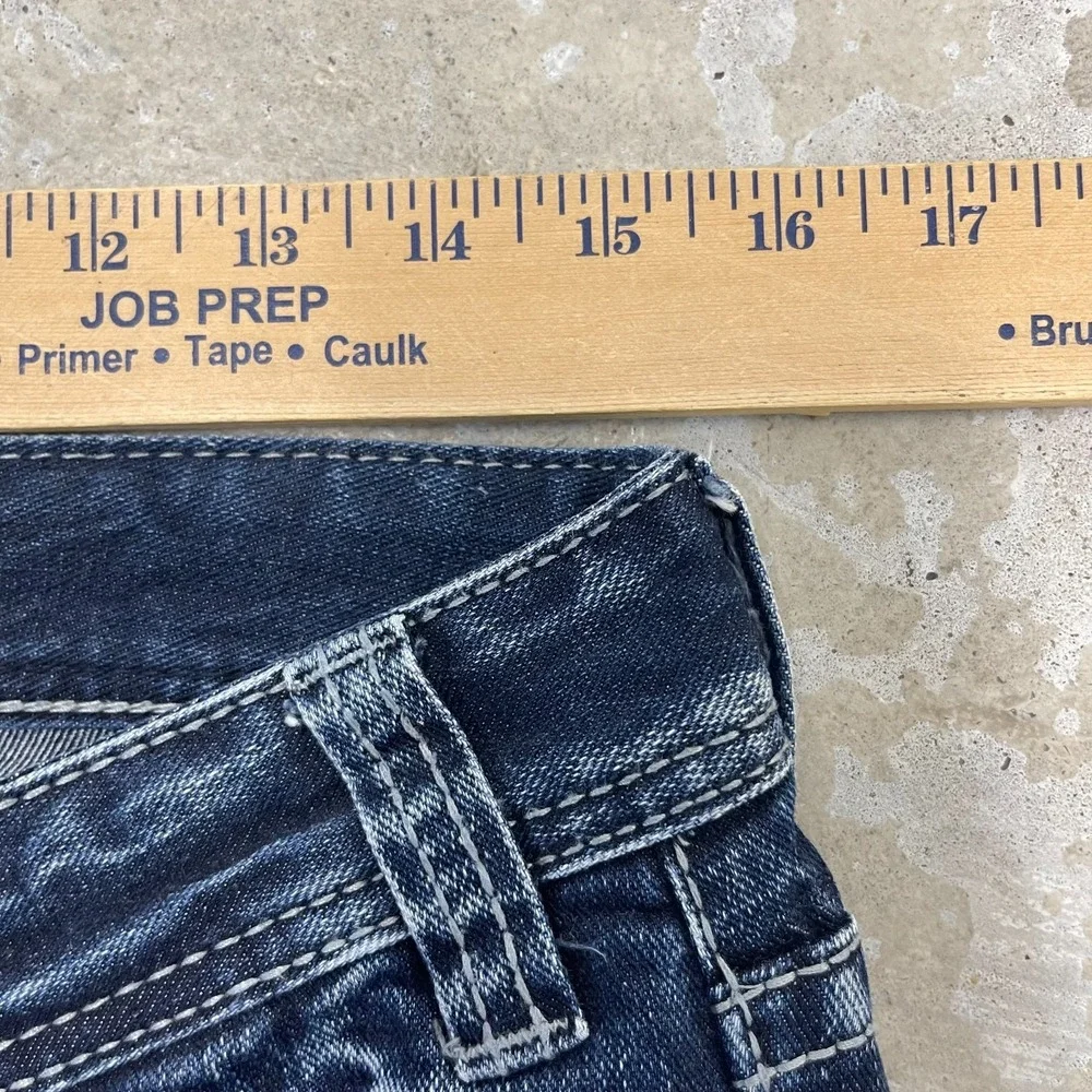 Rock & Roll Cowgirl Jeans Women 29x32 Blue Mid Trouser Flare Boho Mid Rise Denim